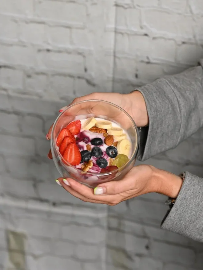 1Chase 1CHASE Set of 2 - Double Wall Cereal Salad Bowl 500ml